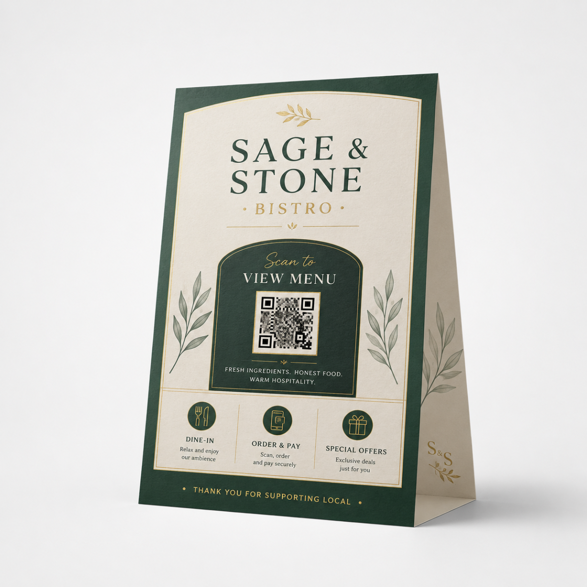 Tent Card A4 Folded
