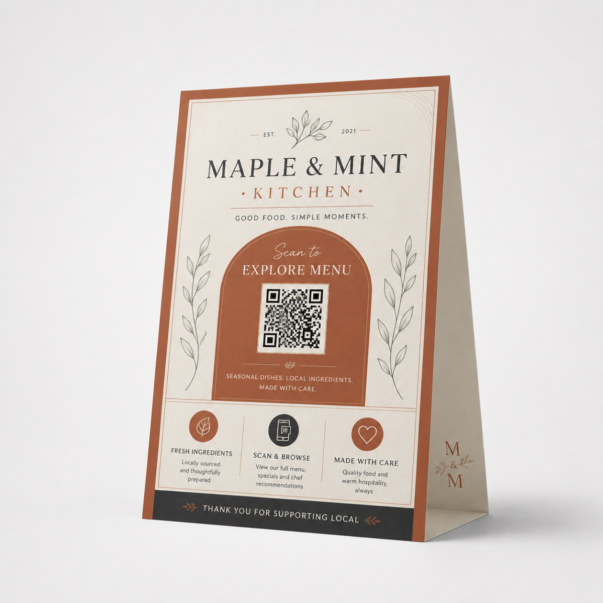 Tent Card A4 Folded